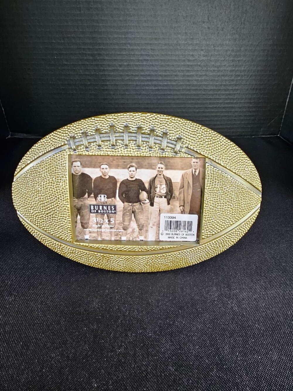 Burnes of Boston Antiqued Sports Bronze Football Picture Frame
